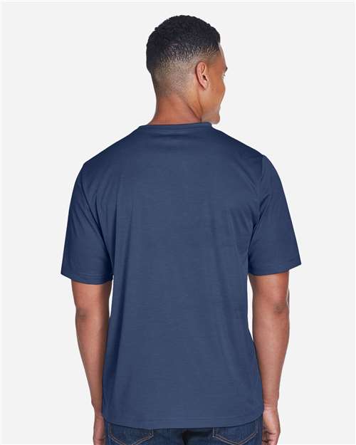 Team 365 TT11H Men's Sonic Heather Performance T-Shirt - Back view