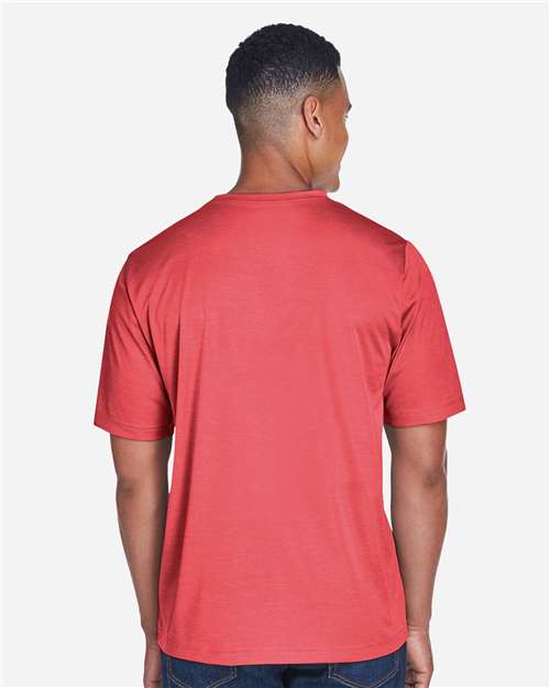 Team 365 TT11H Men's Sonic Heather Performance T-Shirt - Back view