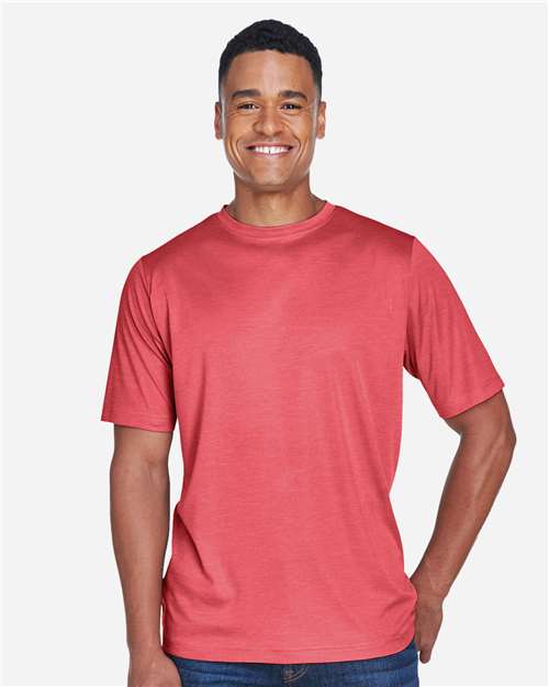 Team 365 TT11H Men's Sonic Heather Performance T-Shirt - Front view