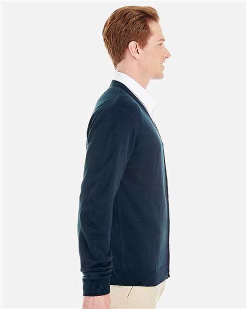 Harriton M425 Men's Pilbloc? V-Neck Button Cardigan Sweater - Side view