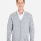 Harriton M425 Men's Pilbloc? V-Neck Button Cardigan Sweater - Front view