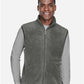 Harriton M985 Unisex Fleece Full-Zip Vest - Front view