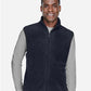 Harriton M985 Unisex Fleece Full-Zip Vest - Front view
