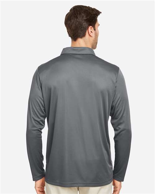 Team 365 TT51L Men's Zone Performance Long Sleeve Polo - Back view