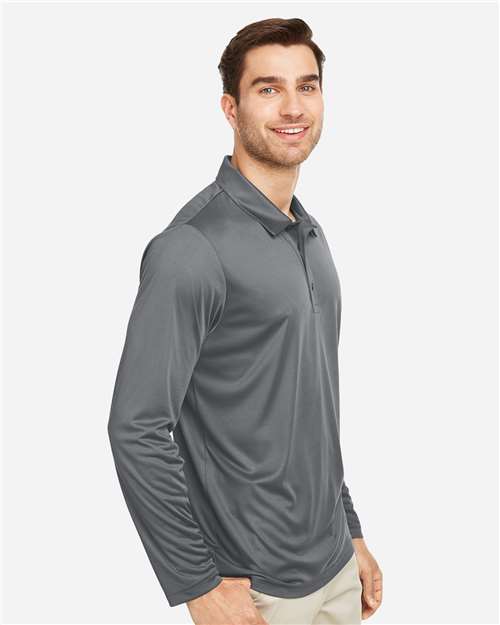Team 365 TT51L Men's Zone Performance Long Sleeve Polo - Side view