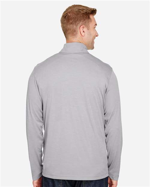 Team 365 TT31H Men's Zone Sonic Heather Performance Quarter-Zip Pullover - Back view