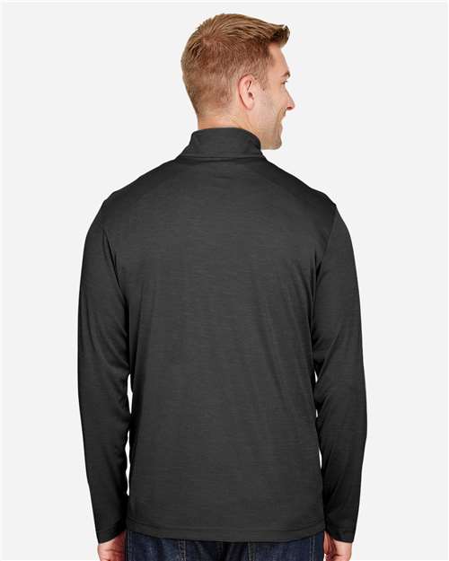 Team 365 TT31H Men's Zone Sonic Heather Performance Quarter-Zip Pullover - Back view