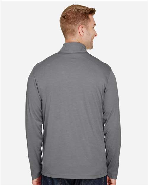 Team 365 TT31H Men's Zone Sonic Heather Performance Quarter-Zip Pullover - Back view