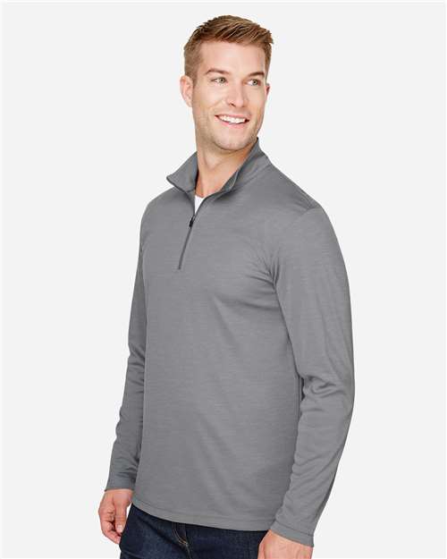 Team 365 TT31H Men's Zone Sonic Heather Performance Quarter-Zip Pullover - Side view