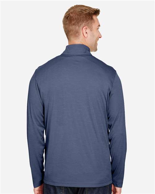 Team 365 TT31H Men's Zone Sonic Heather Performance Quarter-Zip Pullover - Back view