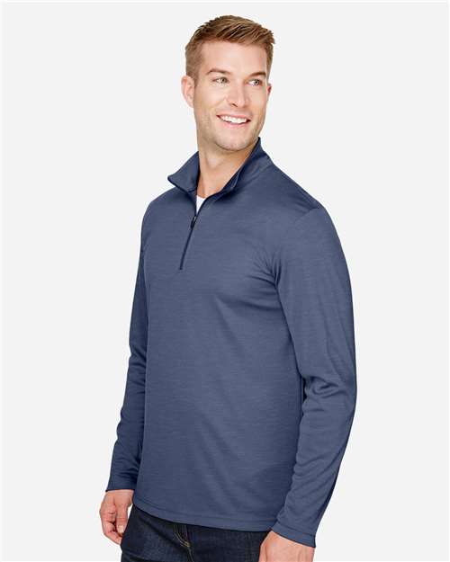 Team 365 TT31H Men's Zone Sonic Heather Performance Quarter-Zip Pullover - Side view