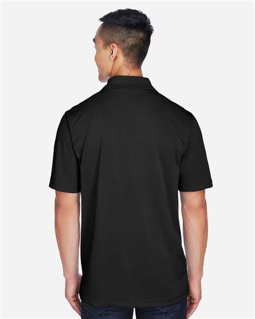 Harriton M345 Men's Advantage Snag Protection Plus IL Snap Placket Polo - Back view