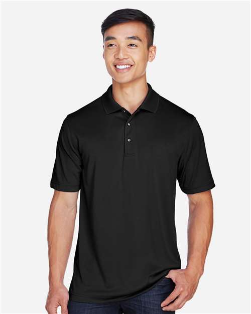 Harriton M345 Men's Advantage Snag Protection Plus IL Snap Placket Polo - Front view