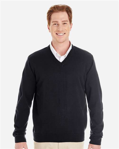 Harriton M420 Men's Pilbloc? V-Neck Sweater - Front view