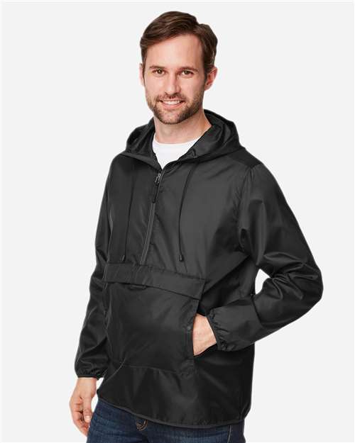 Team 365 TT77 Unisex Zone Protect Packable Anorak Jacket - Side view