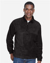 Harriton M980 Men's Fleece Quarter-Zip Pullover - Front view