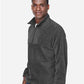 Harriton M980 Men's Fleece Quarter-Zip Pullover - Side view