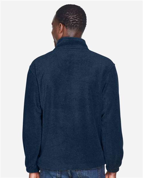 Harriton M980 Men's Fleece Quarter-Zip Pullover - Back view