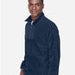 Harriton M980 Men's Fleece Quarter-Zip Pullover - Side view