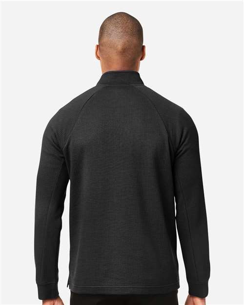 North End NE200 Men's Rhythm Waffle Quarter-Zip Pullover - Back view