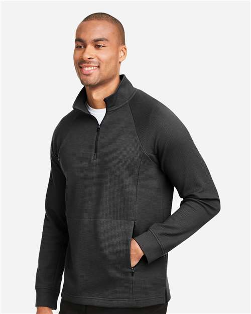 North End NE200 Men's Rhythm Waffle Quarter-Zip Pullover - Side view