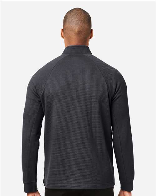 North End NE200 Men's Rhythm Waffle Quarter-Zip Pullover - Back view