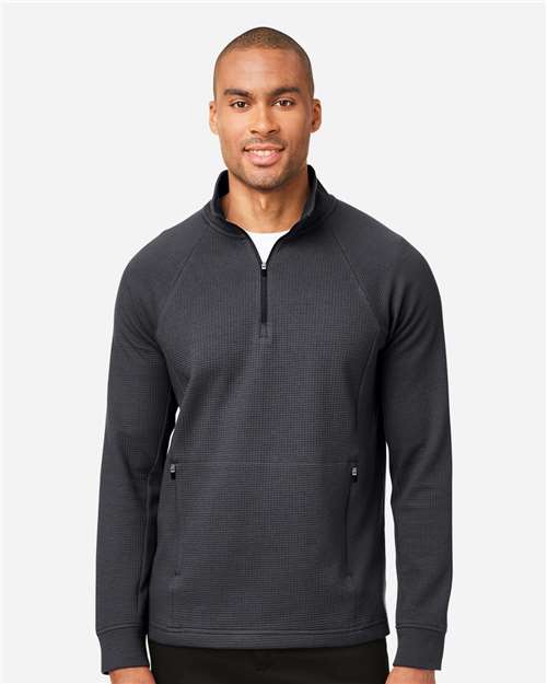 North End NE200 Men's Rhythm Waffle Quarter-Zip Pullover - Front view