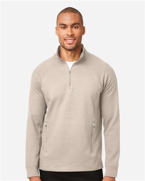 North End NE200 Men's Rhythm Waffle Quarter-Zip Pullover - Front view