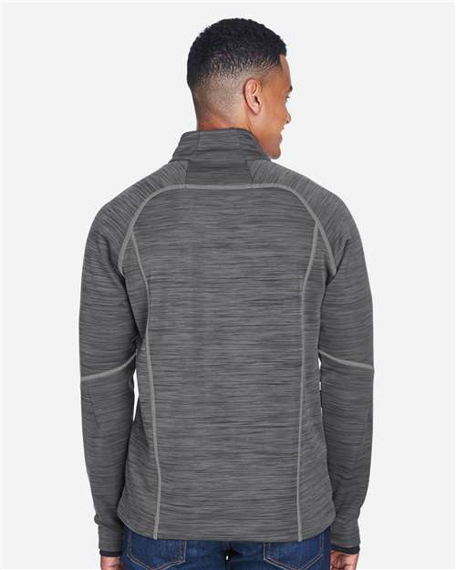 North End 88697 Men's Flux M?ange Bonded Fleece Jacket - Back view