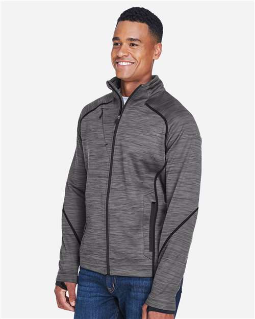 North End 88697 Men's Flux M?ange Bonded Fleece Jacket - Side view