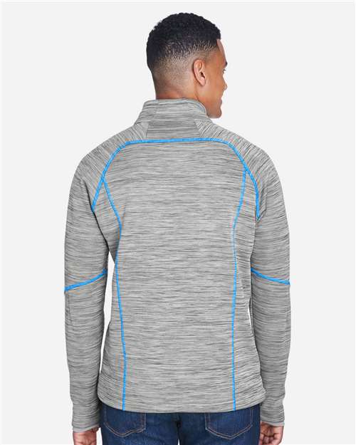 North End 88697 Men's Flux M?ange Bonded Fleece Jacket - Back view