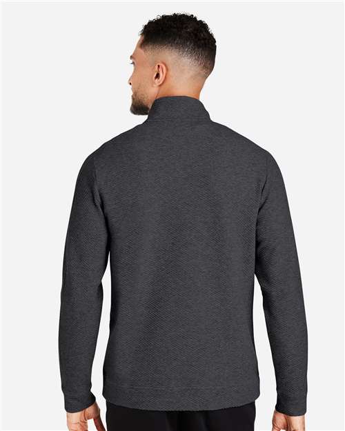 North End NE725 Men's Spirit Textured Quarter-Zip Pullover - Back view