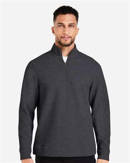 North End NE725 Men's Spirit Textured Quarter-Zip Pullover - Front view