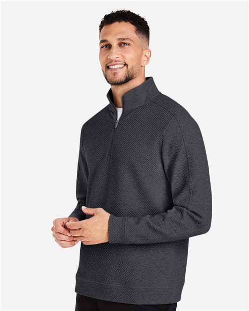 North End NE725 Men's Spirit Textured Quarter-Zip Pullover - Side view