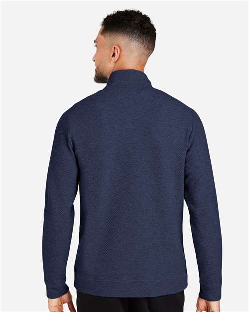 North End NE725 Men's Spirit Textured Quarter-Zip Pullover - Back view