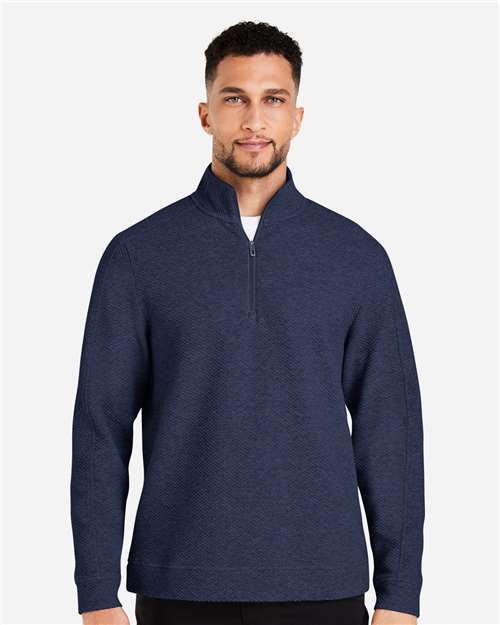 North End NE725 Men's Spirit Textured Quarter-Zip Pullover - Front view