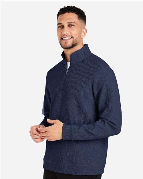 North End NE725 Men's Spirit Textured Quarter-Zip Pullover - Side view