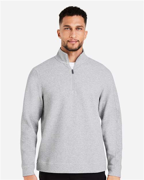 North End NE725 Men's Spirit Textured Quarter-Zip Pullover - Front view