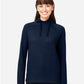 North End NE200W Women's Rhythm Waffle Cross-Neck Pullover - Front view