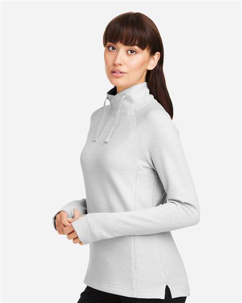 North End NE200W Women's Rhythm Waffle Cross-Neck Pullover - Side view
