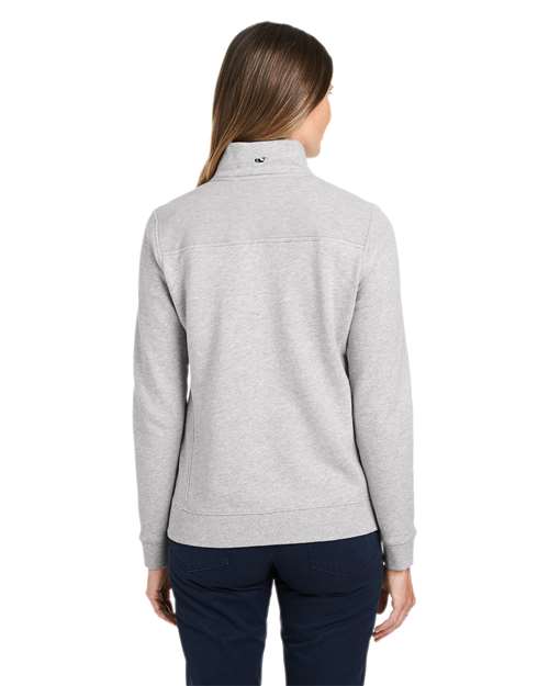 vineyard vines K002795 Women?s Collegiate Shep Quarter-Zip Sweatshirt - Back view