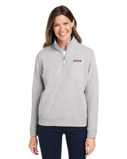 vineyard vines K002795 Women?s Collegiate Shep Quarter-Zip Sweatshirt - Front view