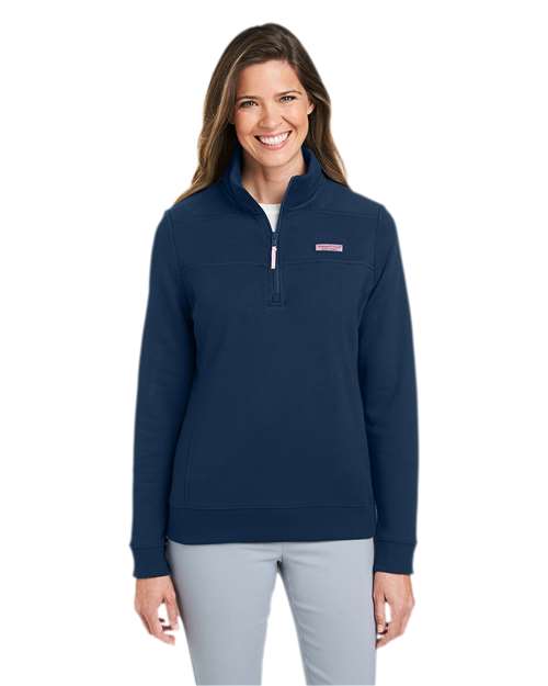 vineyard vines K002795 Women?s Collegiate Shep Quarter-Zip Sweatshirt - Front view