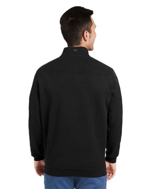 vineyard vines K002712 Men's Collegiate Shep Quarter-Zip Sweatshirt - Back view