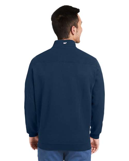 vineyard vines K002712 Men's Collegiate Shep Quarter-Zip Sweatshirt - Back view