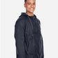 Harriton M750 Men's Packable Hooded Nylon Jacket - Side view