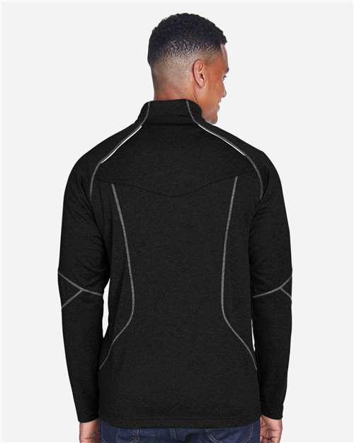 North End 88175 Men's Catalyst Performance Fleece Quarter-Zip Pullover - Back view