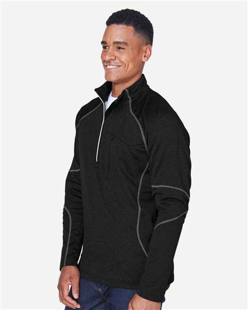 North End 88175 Men's Catalyst Performance Fleece Quarter-Zip Pullover - Side view