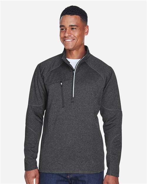 North End 88175 Men's Catalyst Performance Fleece Quarter-Zip Pullover - Front view