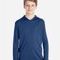 Team 365 TT41Y Youth Zone Performance Hooded Long Sleeve T-Shirt - Front view